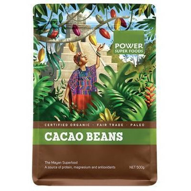 power super foods organic cacao beans - origin