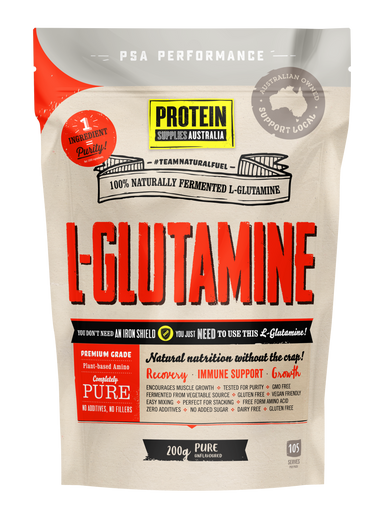 protein supplies aust. l-glutamine (plant-based) pure 200g