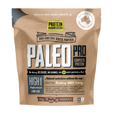 protein supplies aust. paleopro (egg white protein) chocolate 900g