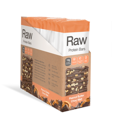 amazonia raw protein bar peanut butter choc melt 10 x 40g