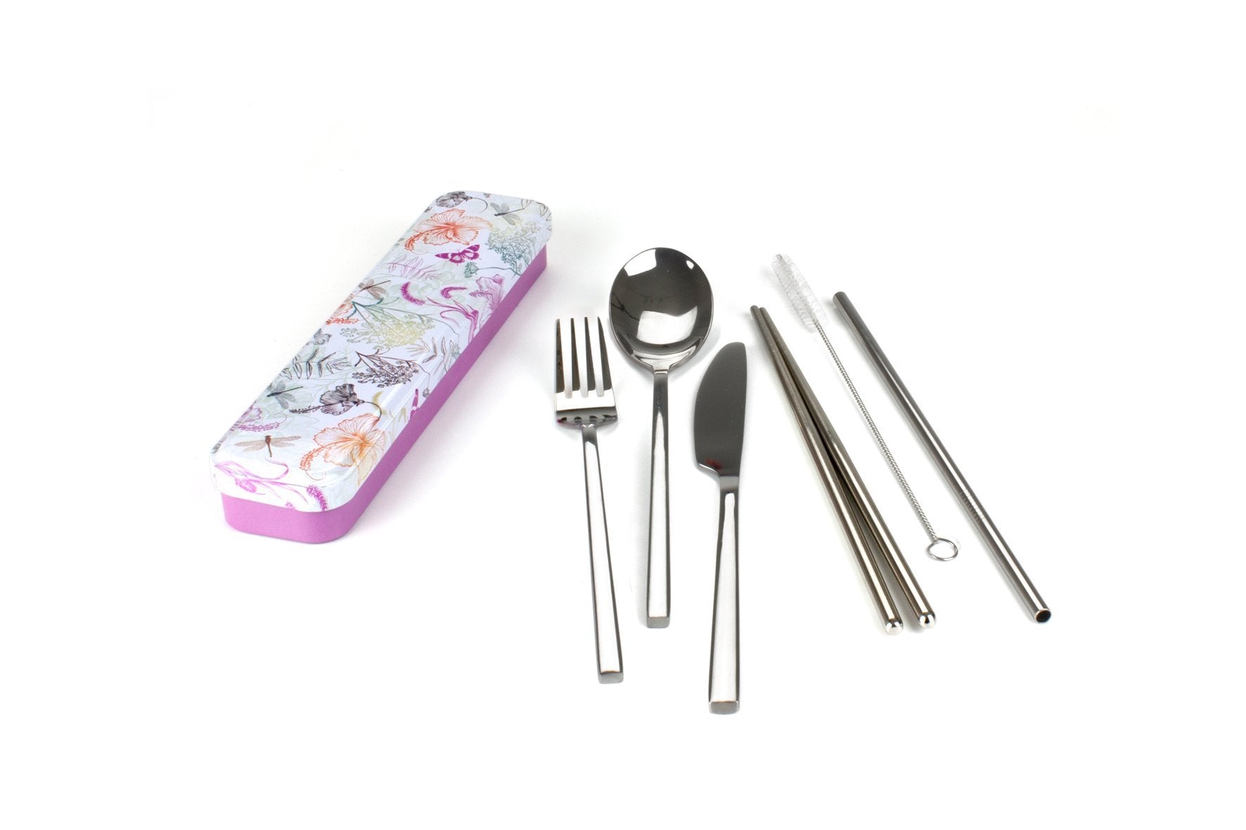 retro kitchen carry your cutlery - stainless steel cutlery set dragonfly
