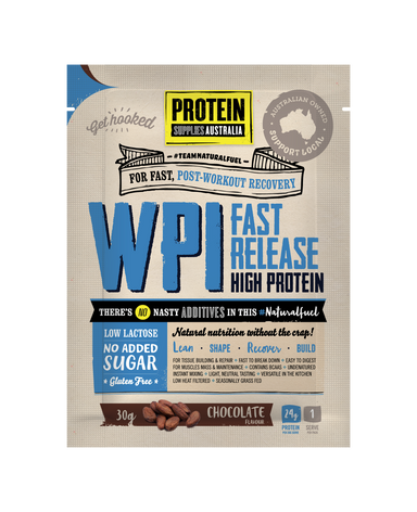 protein supplies aust. wpi (whey protein isolate) chocolate 12 x 30g
