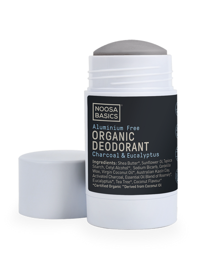 noosa basics organic deodorant stick with activated charcoal 60g