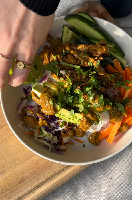 Spring-inspired Satay Chicken Vermicelli Salad