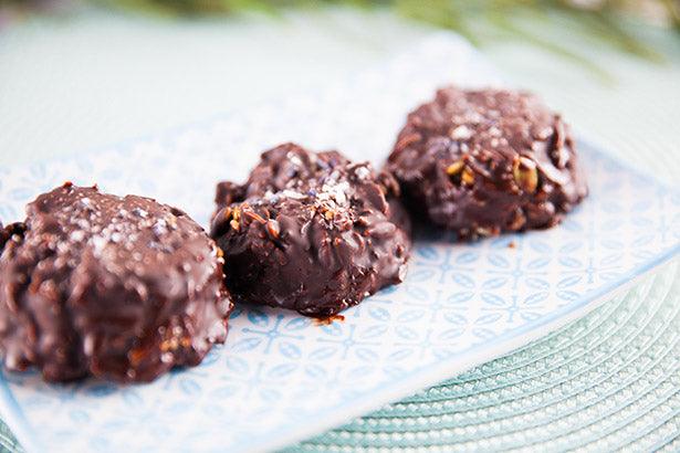 Chocolate-Dipped Hemp Seed Crunch Clusters