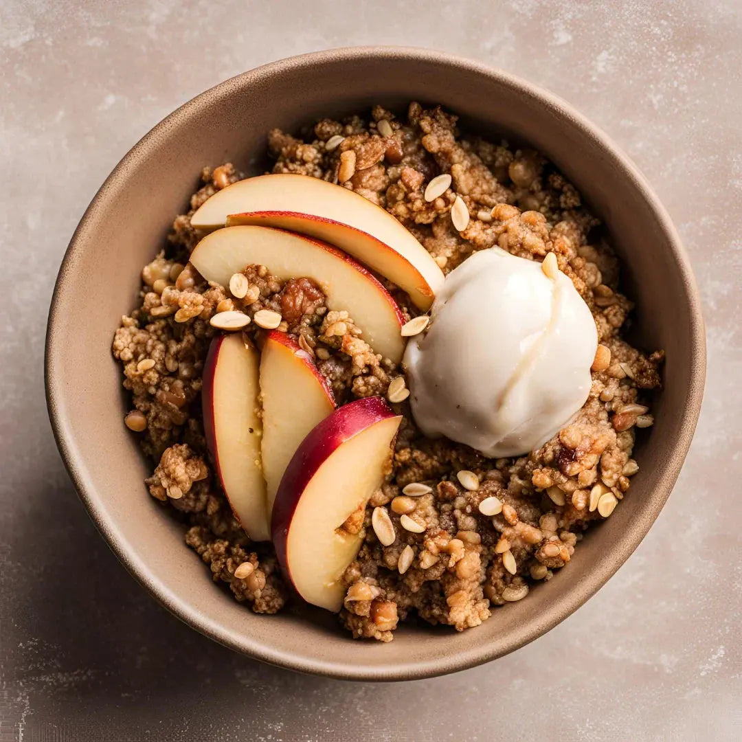 Warm Spiced Apple Granola Crumble Artisanal Australia