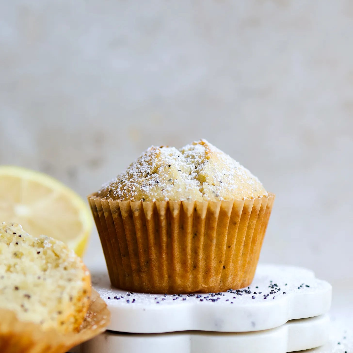 Lemon Poppy Seed Protein Muffins