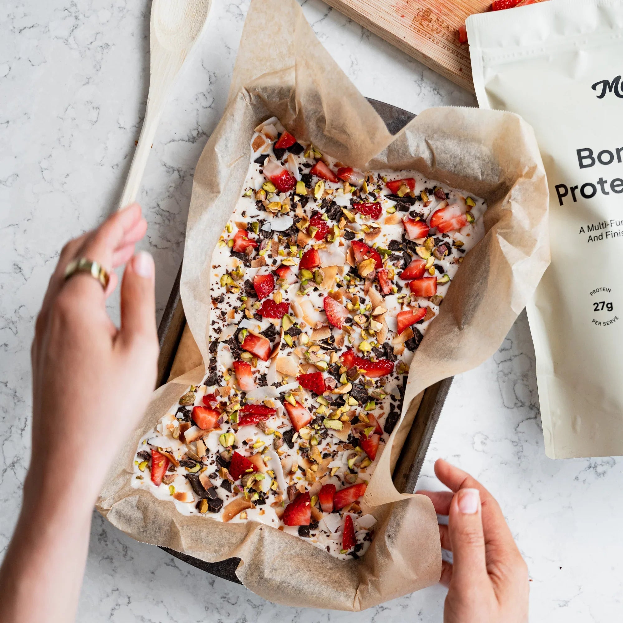 Frozen Yogurt Protein Bark