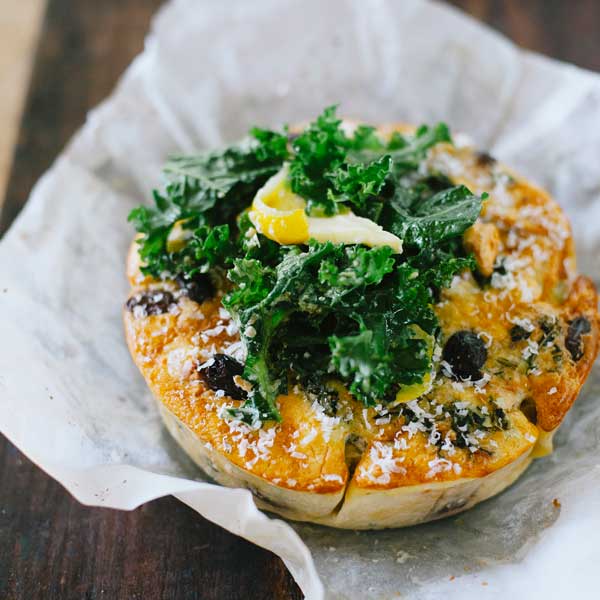 Kale, Lemon and Olive Frittata