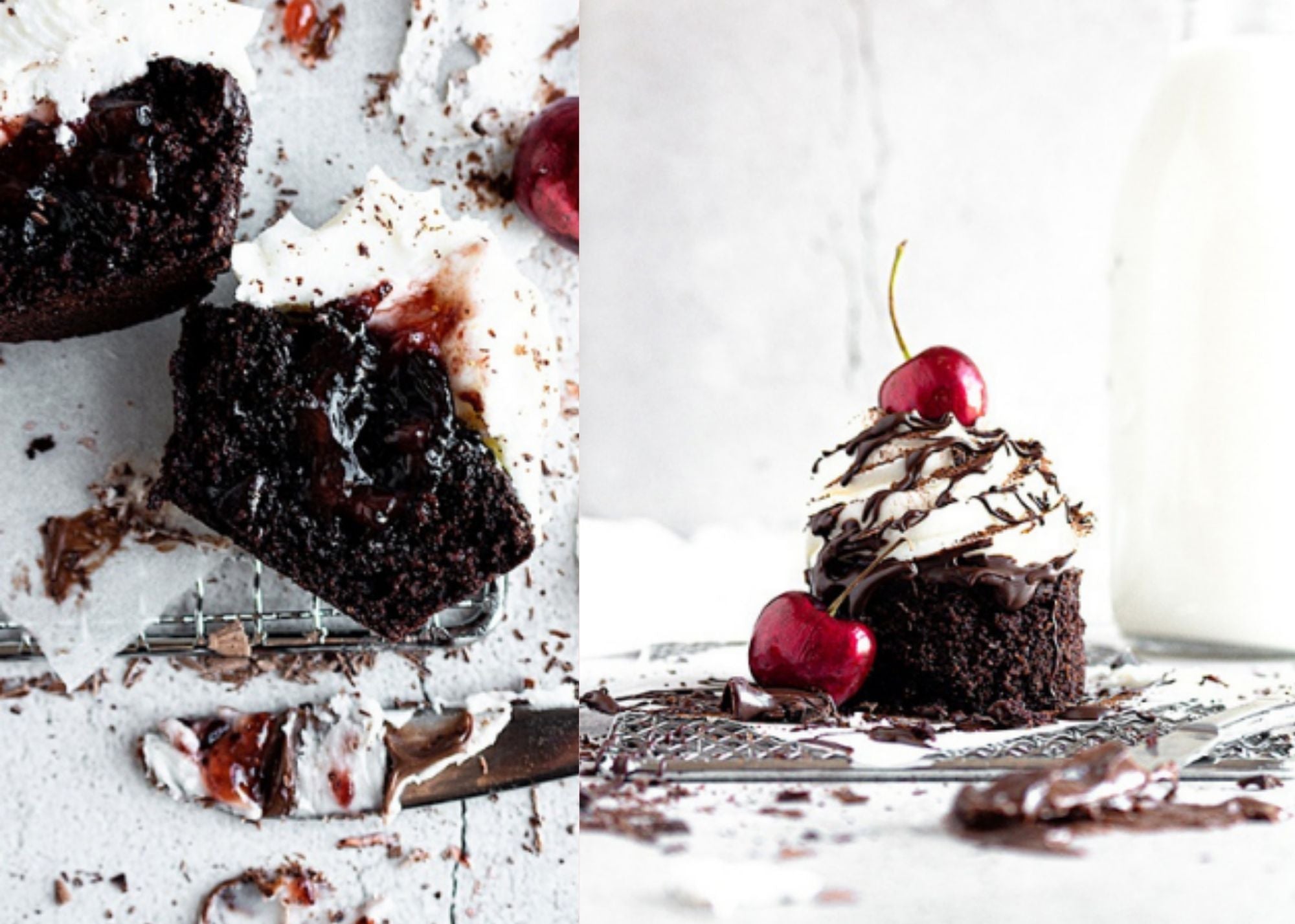Flourless Small Batch Black Forest Cupcakes Artisanal Australia