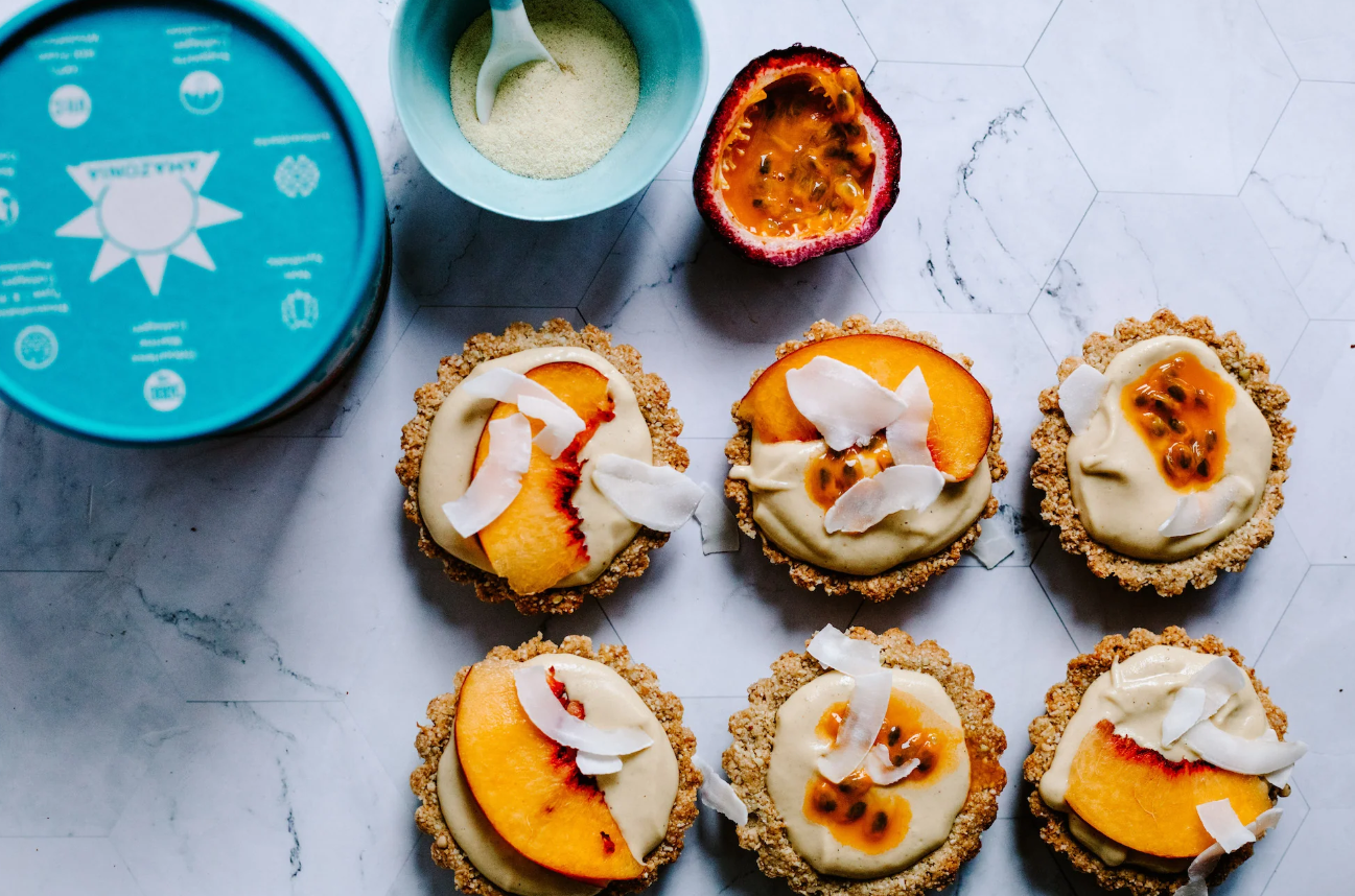 Peach & Passionfruit Collagen Tarts