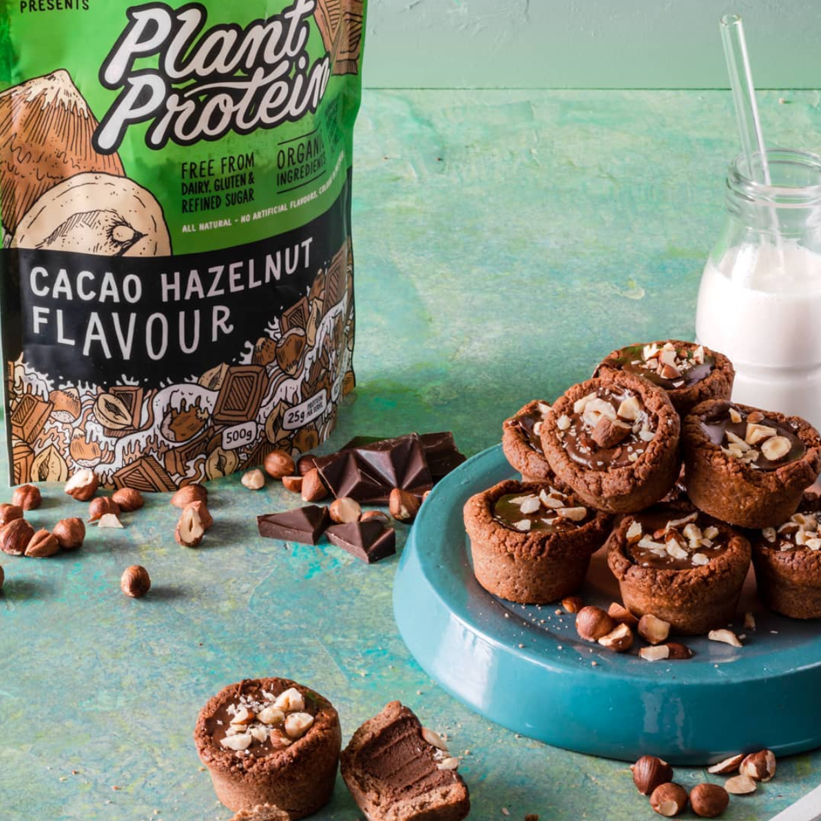 Cacao and Hazelnut Cookie Cups