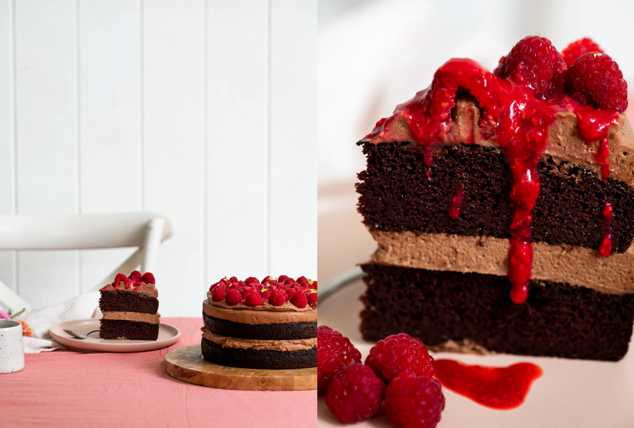 Keto Chocolate Raspberry Cake Artisanal Australia
