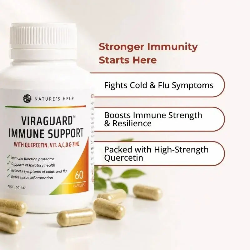 Nature's Help ViraGuard immune support product with quercetin, vitamins and zinc