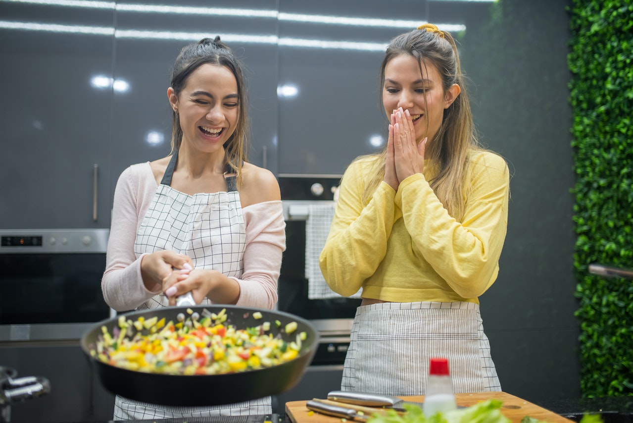 woman cooking