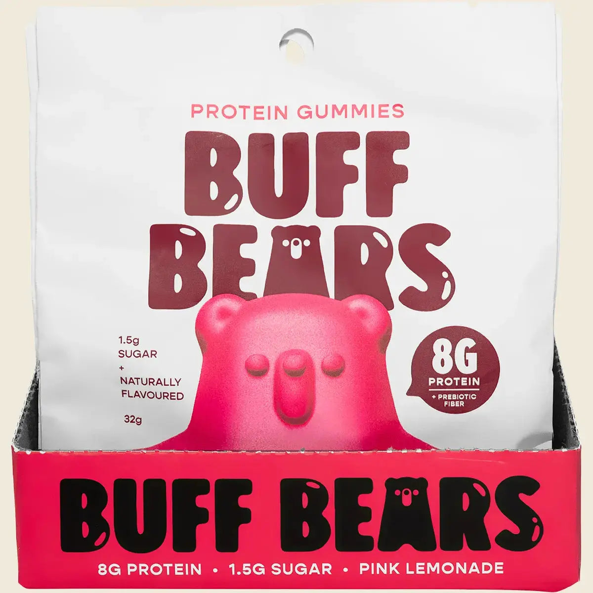 Buff Bears Protein Gummies Pink Lemonade 12x32g