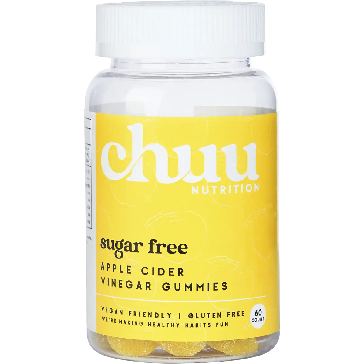 Chuu Nutrition Sugar Free Apple Cider Vinegar Gummies with The Mother