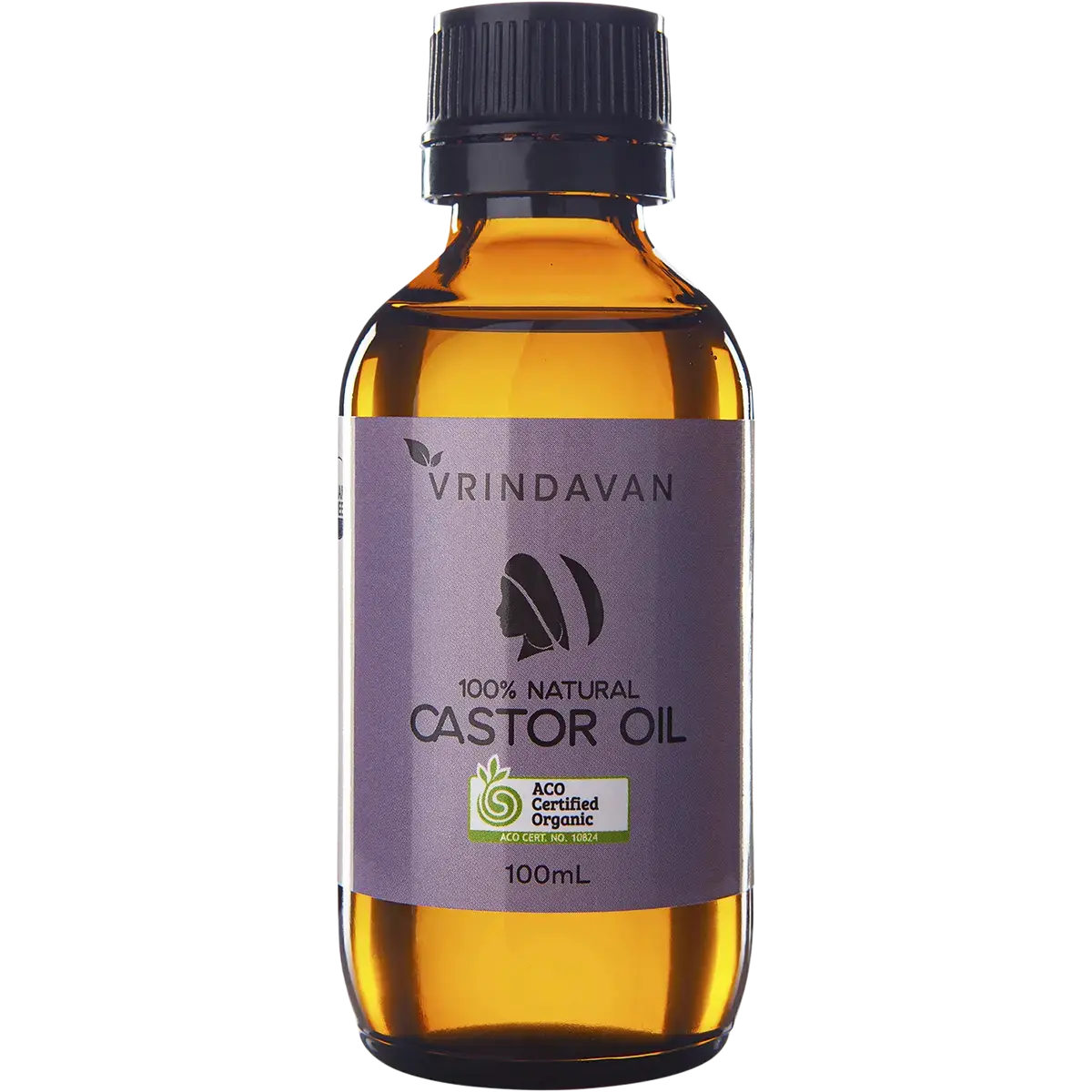 Vrindavan Castor Oil Hexane Free Amber Glass Bottle 100ml