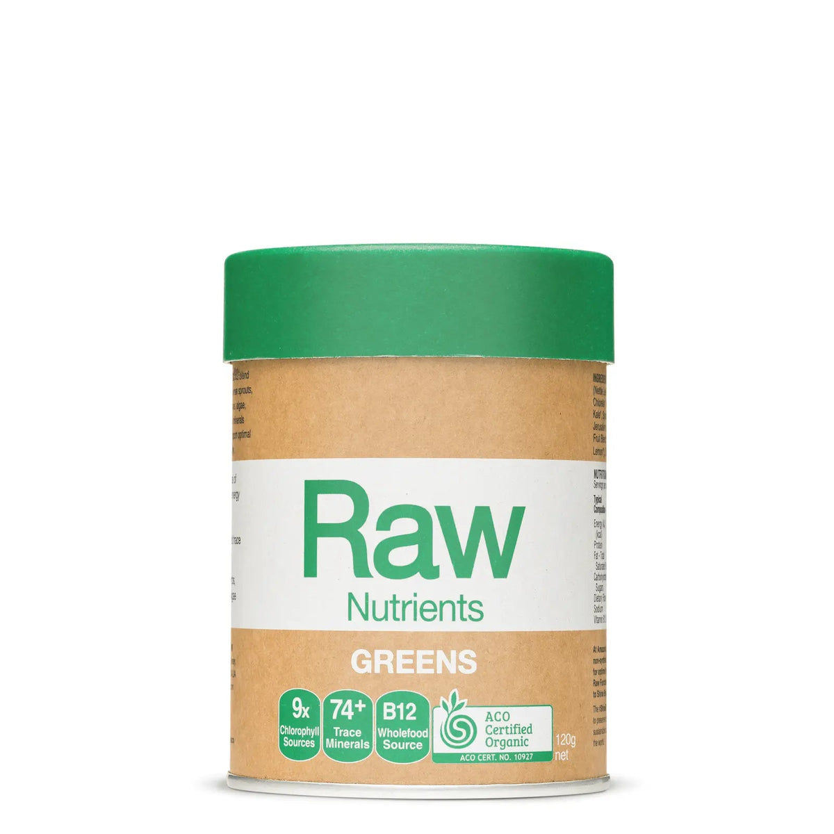 Amazonia Raw Nutrients Greens Mint and Vanilla 120g
