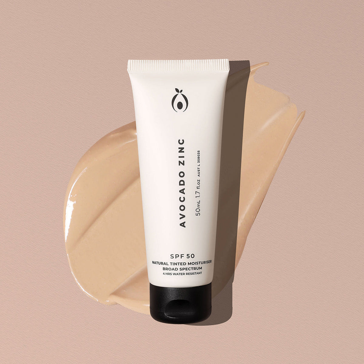 Avocado Zinc SPF 50 Natural Tinted Moisturiser Light