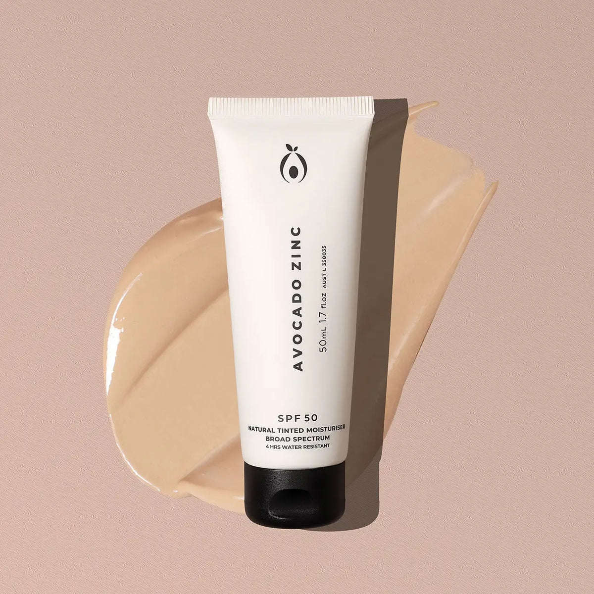 Avocado Zinc SPF 50 Natural Tinted Moisturiser Light