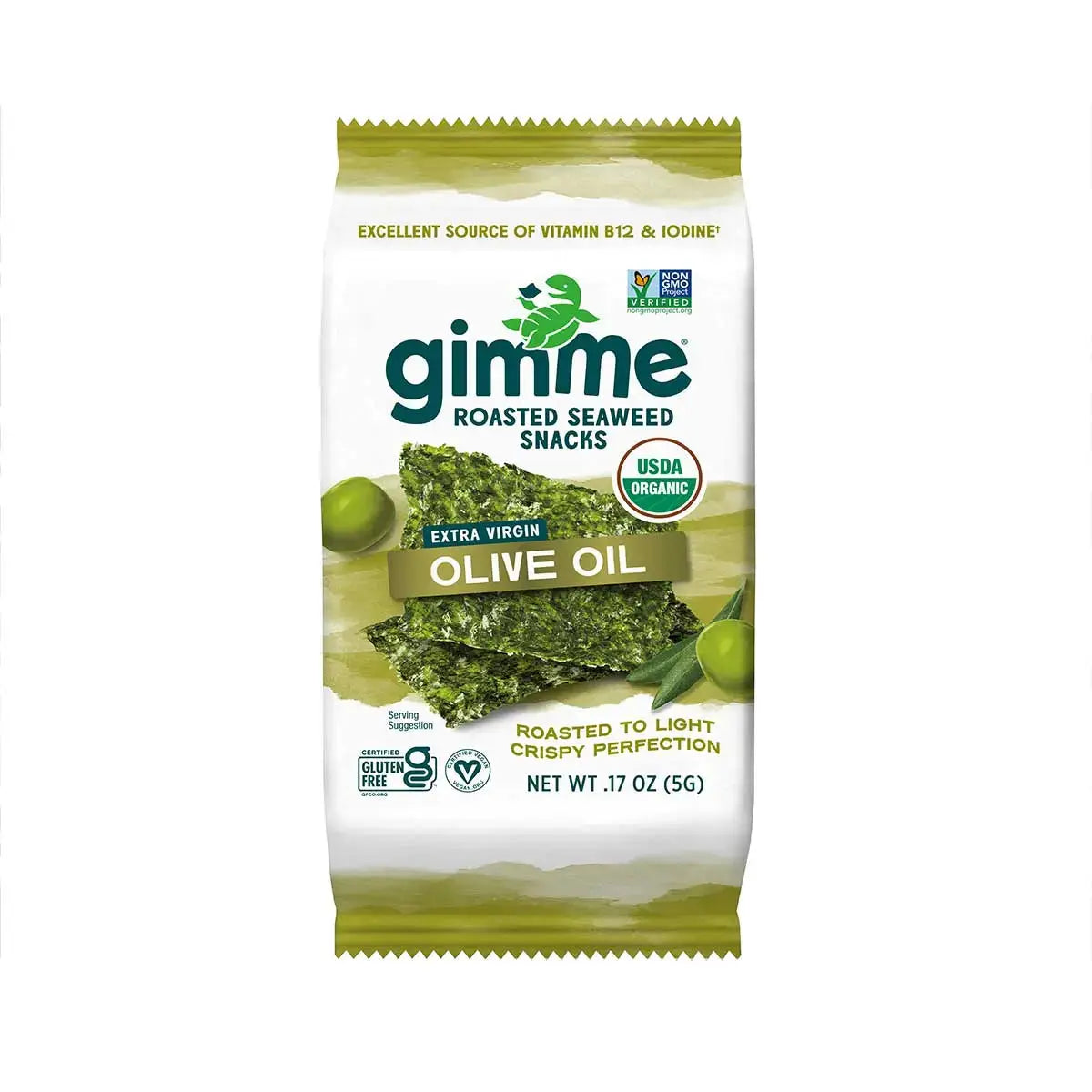 Gimme Roasted Seaweed Snacks Olive Oil Multi Pack 6x5g