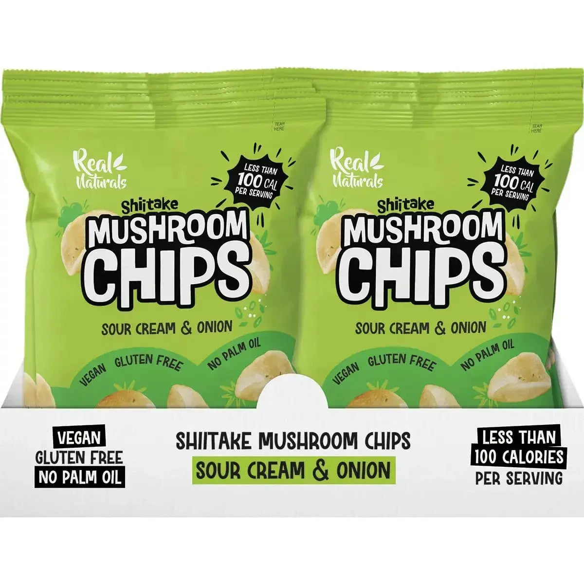 Real Naturals Shiitake Mushroom Chips Sour Cream & Onion 12 x 32g