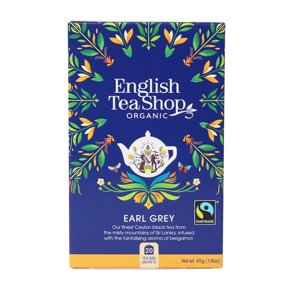 English Tea Shop Organic Earl Grey Teabags  (PACKET OF 20 SACHETS)