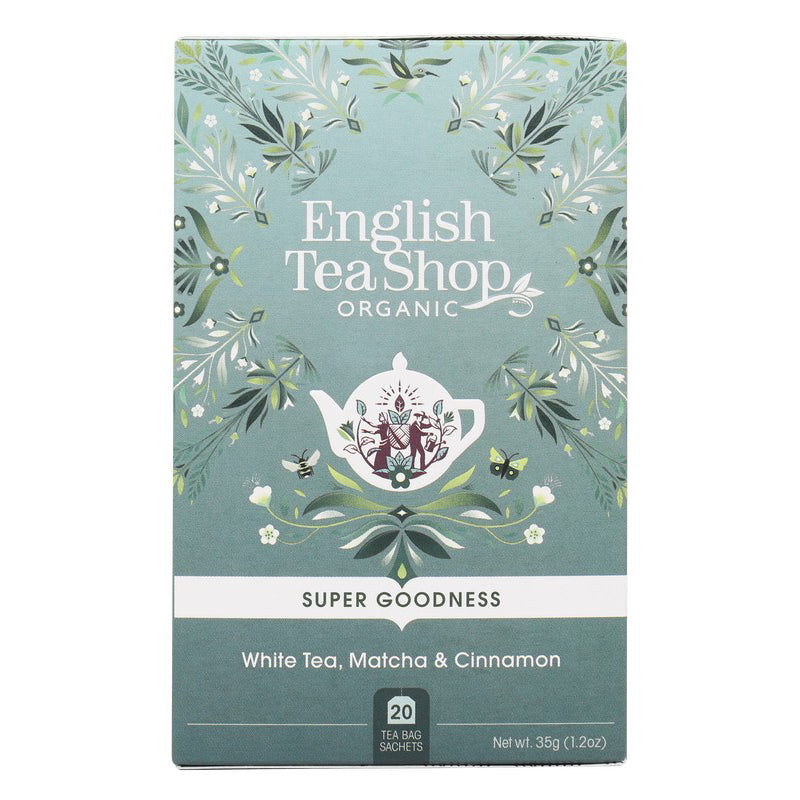 English Tea Shop Organic White Tea, Matcha & Cinnamon (PACKET OF 20 SACHETS)