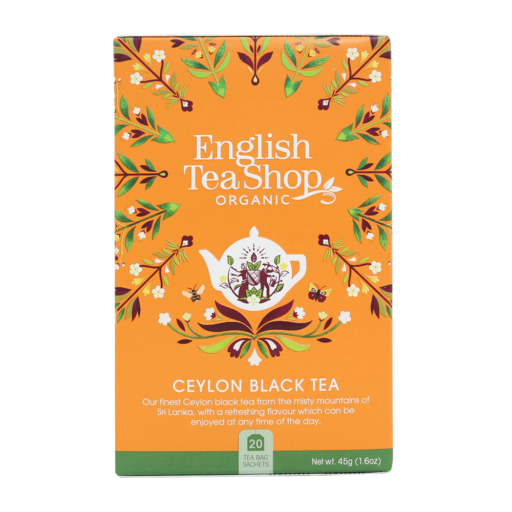 English Tea Shop Organic Ceylon Black Teabags (PACKET OF 20 SACHETS)