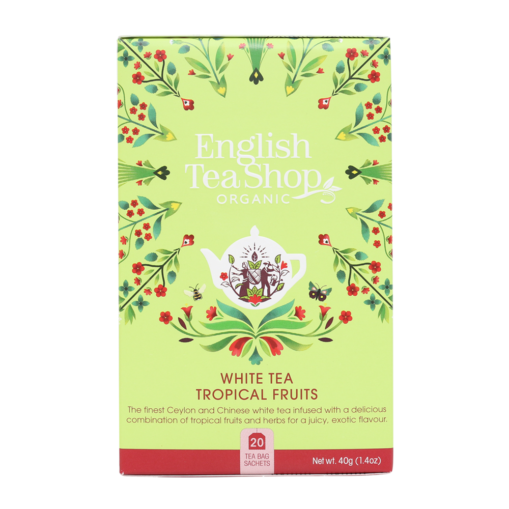 English Tea Shop Organic White Tea Tropical Fruits (PACKET OF 20 SACHETS)