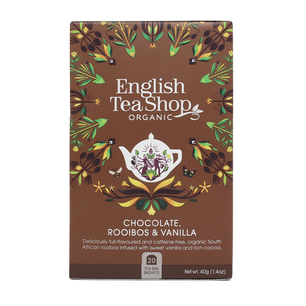 English Tea Shop Organic Chocolate Rooibos & Vanilla (PACKET OF 20 SACHETS)