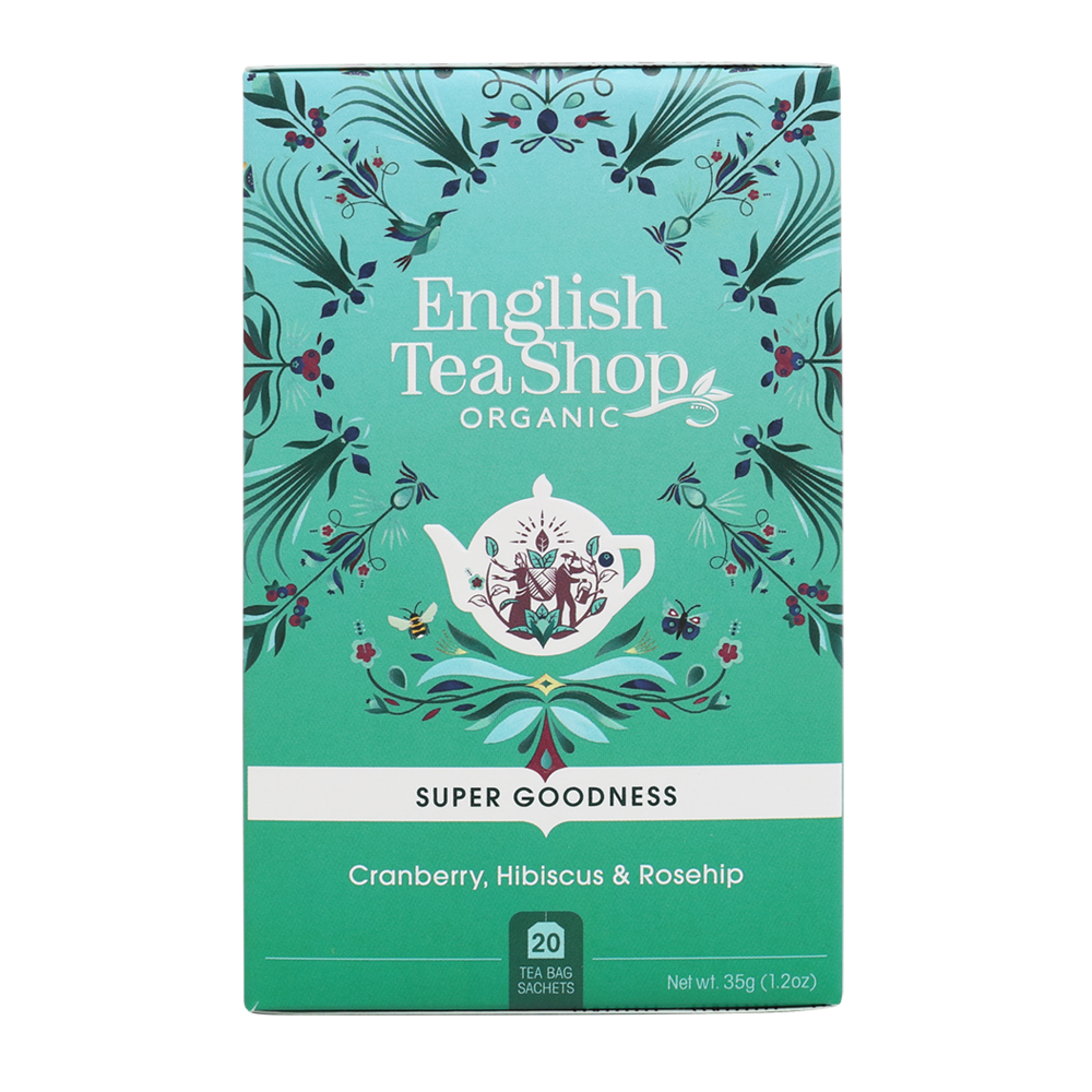 English Tea Shop Organic Cranberry, Hibiscus & Rosehip (PACKET OF 20 SACHETS)