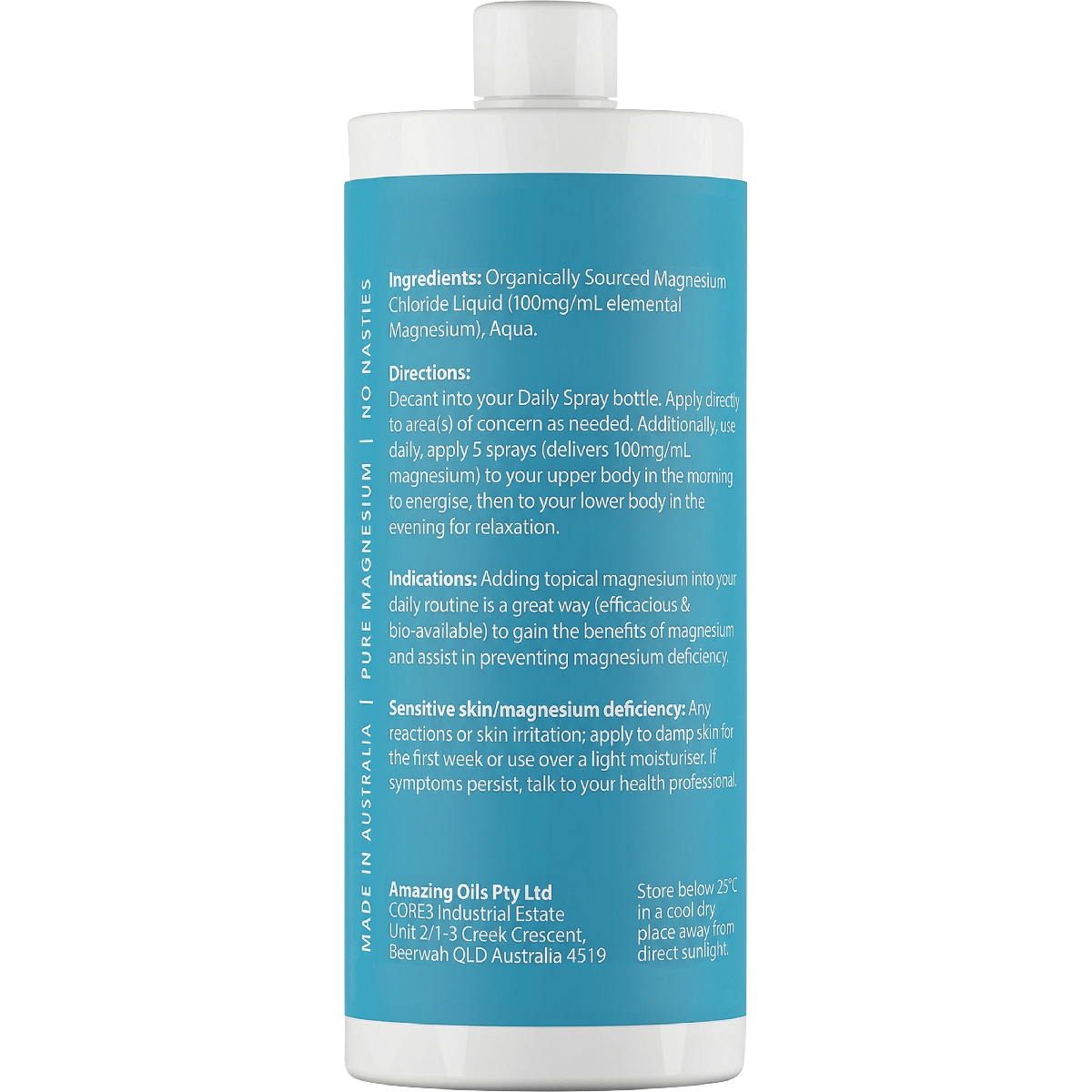 Amazing You Magnesium Daily Spray Refill 1L back product image