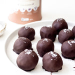 Hemp Foods Australia Chocolate Hemp Protein Shake — protein balls lifestyle image