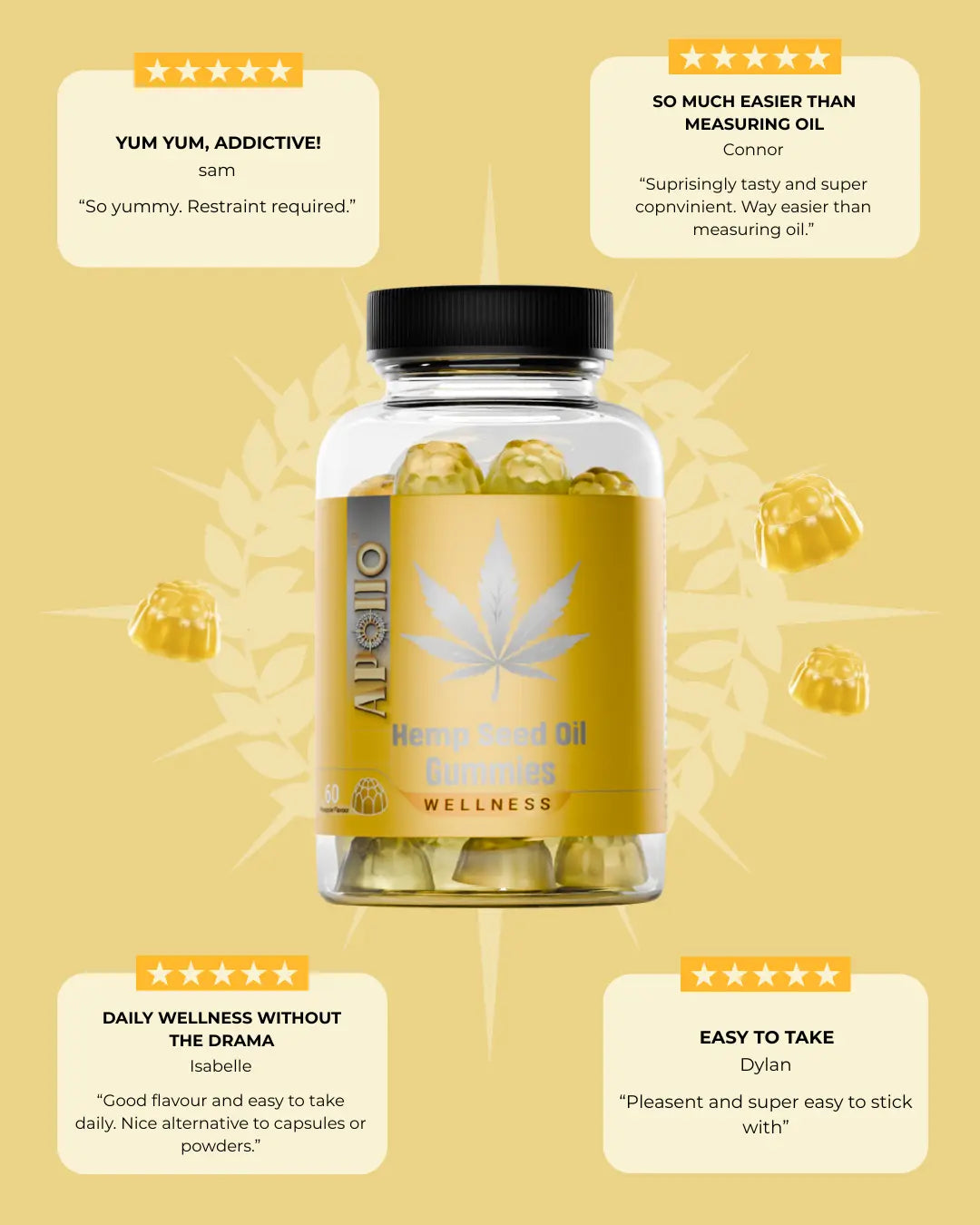 Apollo Nutraceuticals Hemp Seed Oil Gummies official product image 5