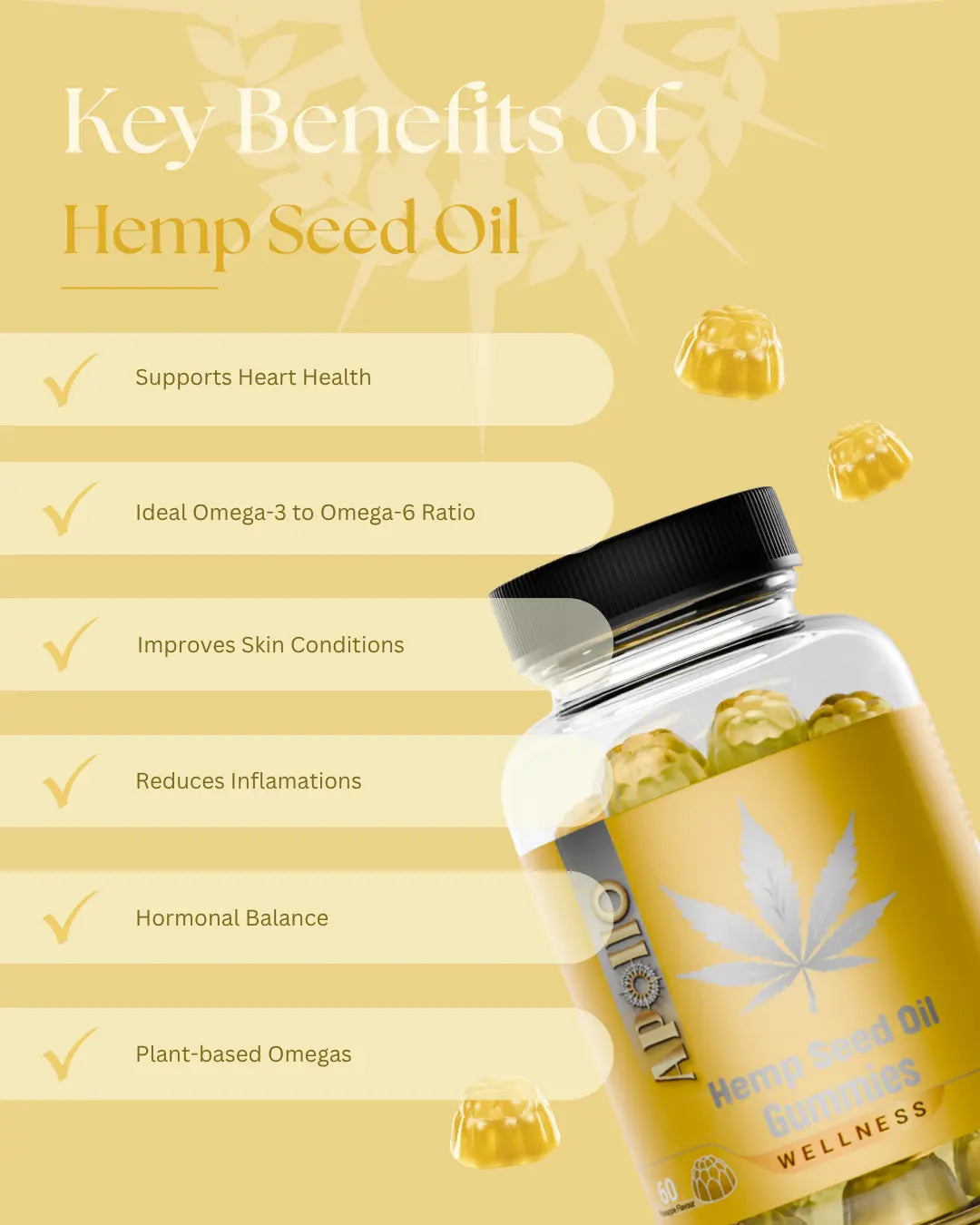 Apollo Nutraceuticals Hemp Seed Oil Gummies official product image 2
