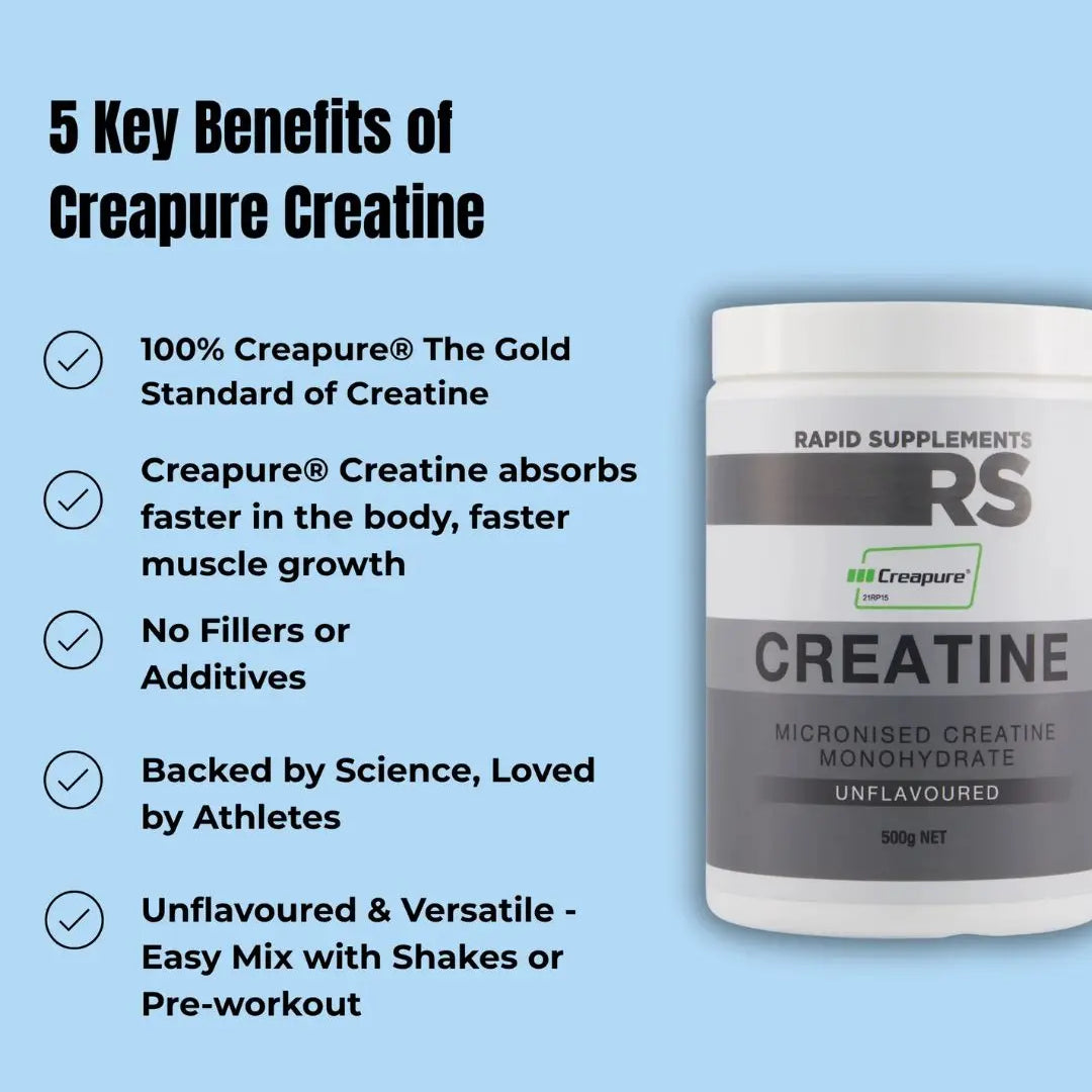 Rapid Supplements Creapure Micronised Creatine Monohydrate Unflavoured 500g product image 3