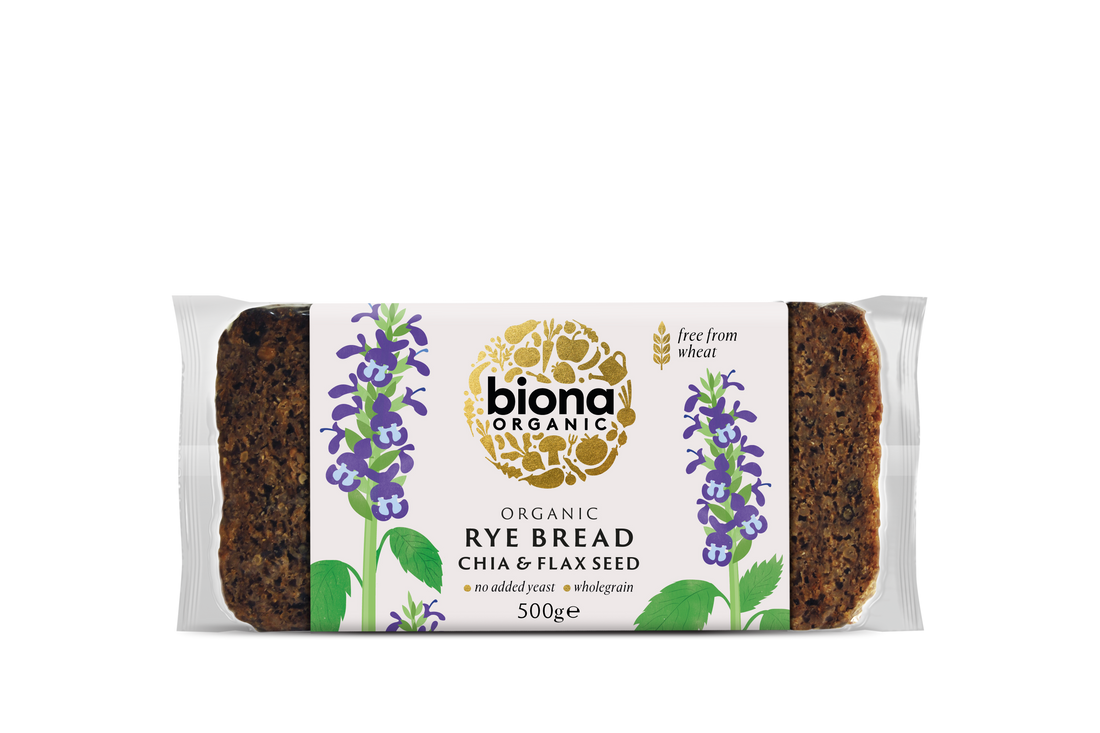 Biona Organic Rye Chia & Flax Seed Bread 500g
