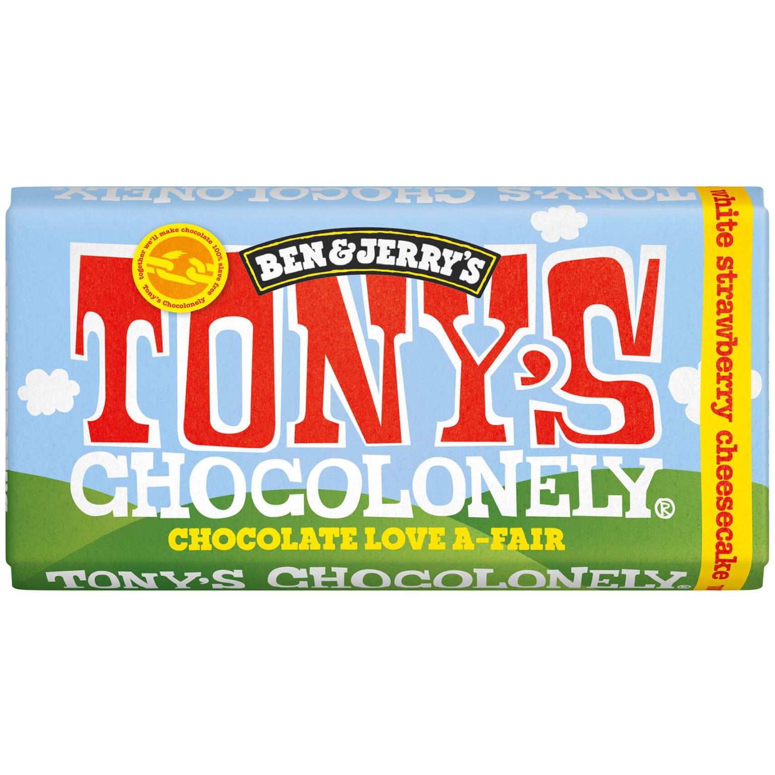 Tony's Chocolonely White Strawberry Cheesecake 28% 180g