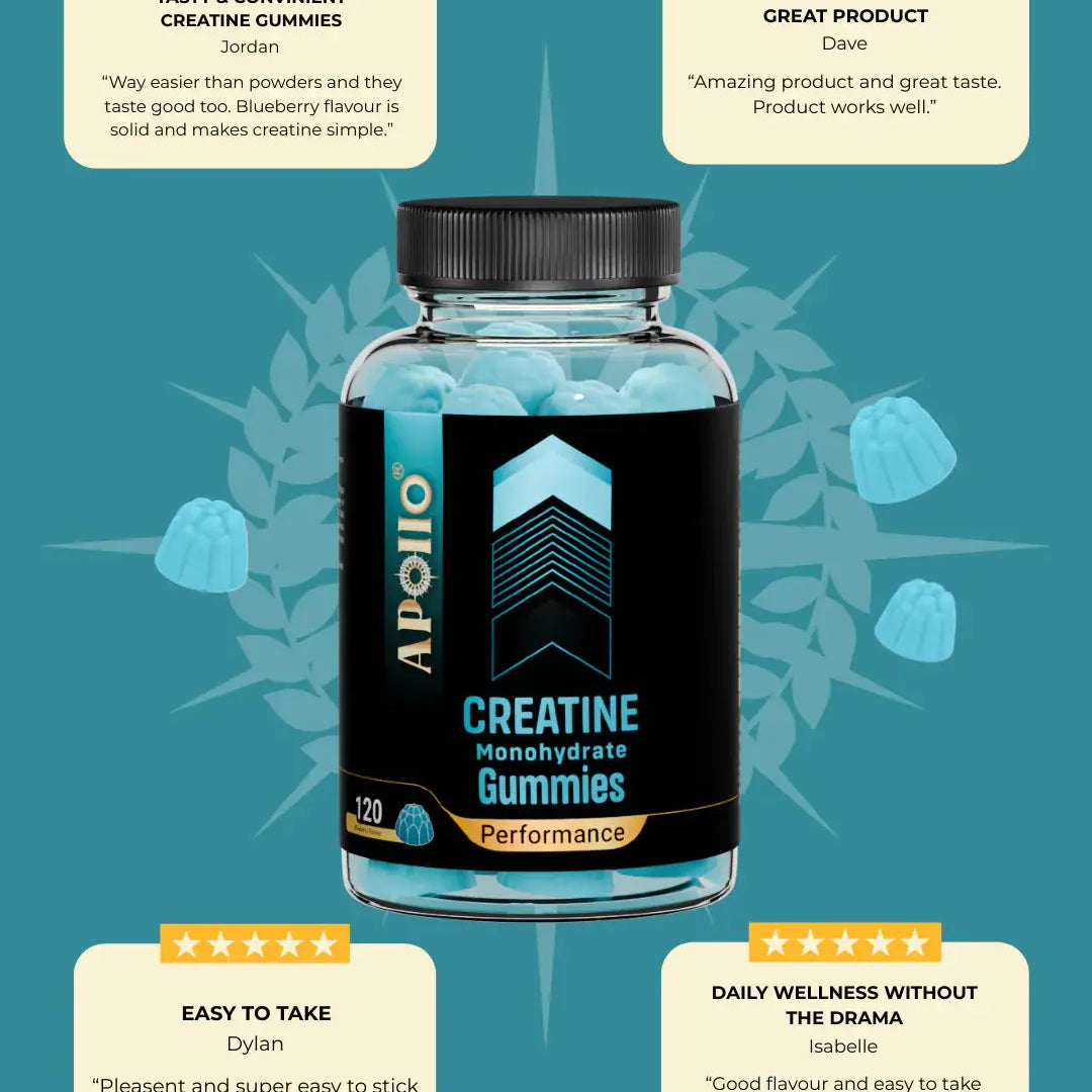 Apollo Creatine Monohydrate Gummies Blueberry 120pk product image 3