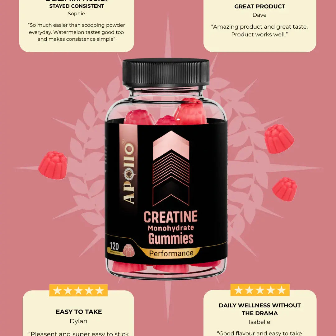 Apollo Creatine Monohydrate Gummies Watermelon 120pk product image 3
