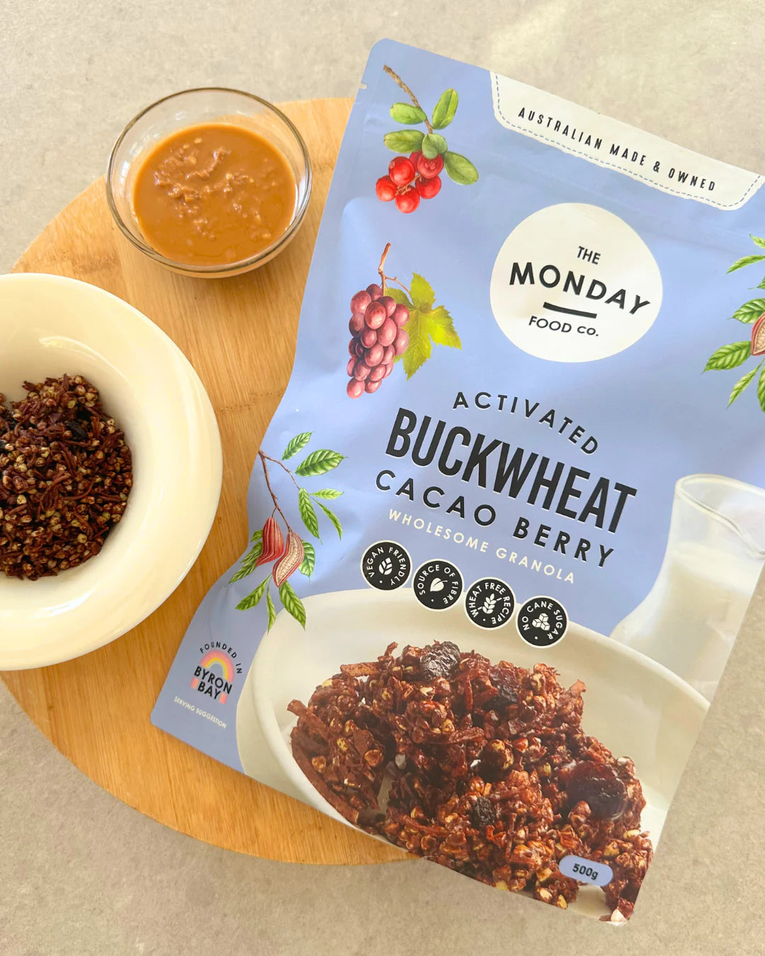 The Monday Food Co Activated Buckwheat Granola Cacao Berry