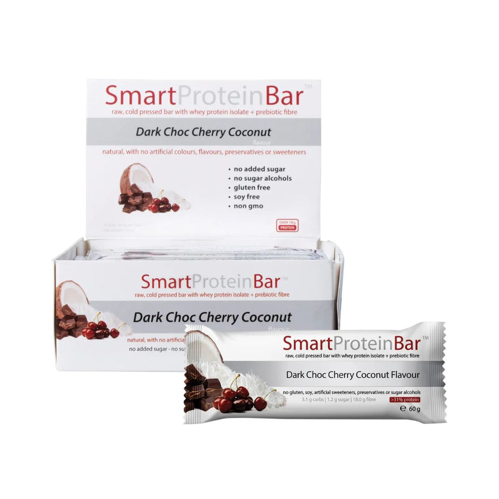 Smart Chocolate Dark Choc Cherry Coconut Protein Bar 12 x 60g by Smart Diet Solutions