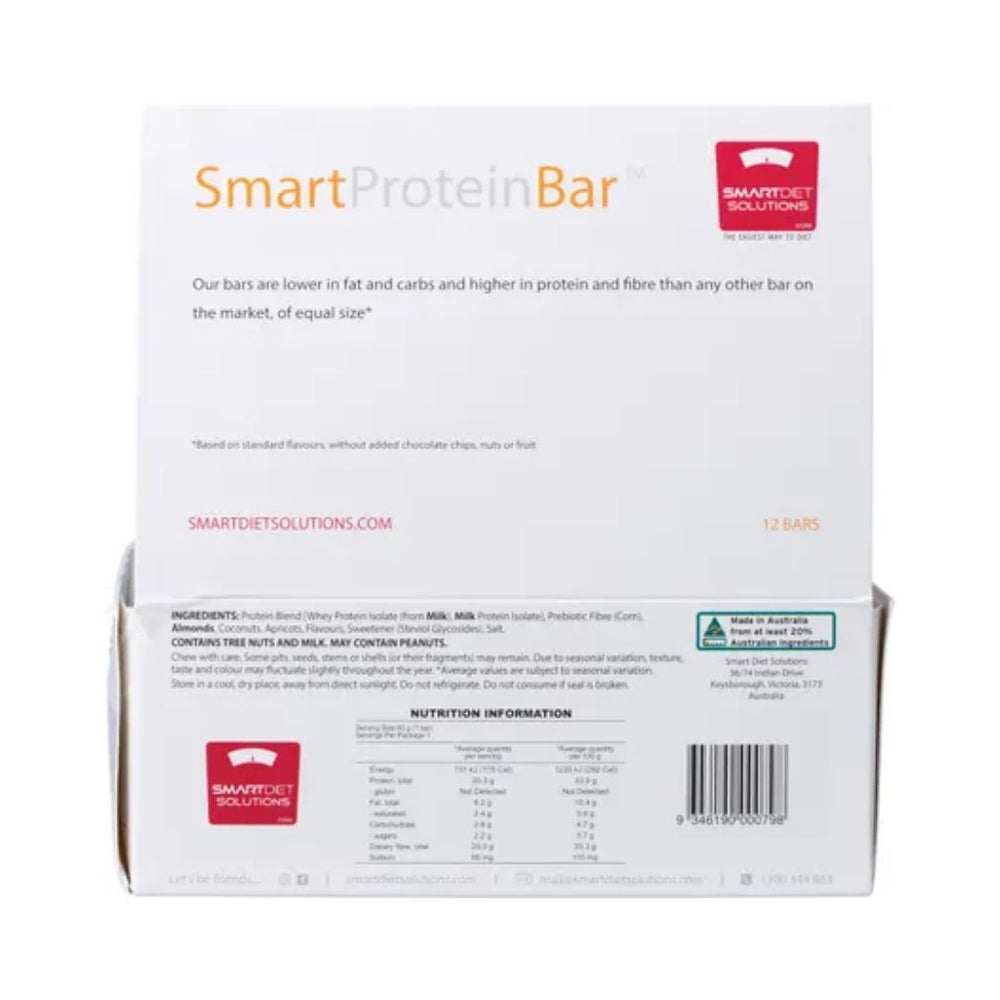 Smart Apricot Coconut Protein Bar 12 x 60g by Smart Diet Solutions