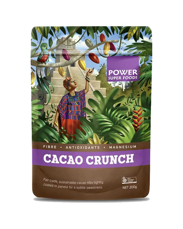 Power Super Foods Organic Cacao Crunch Sweet Nibs 200g — official Power Super Foods image