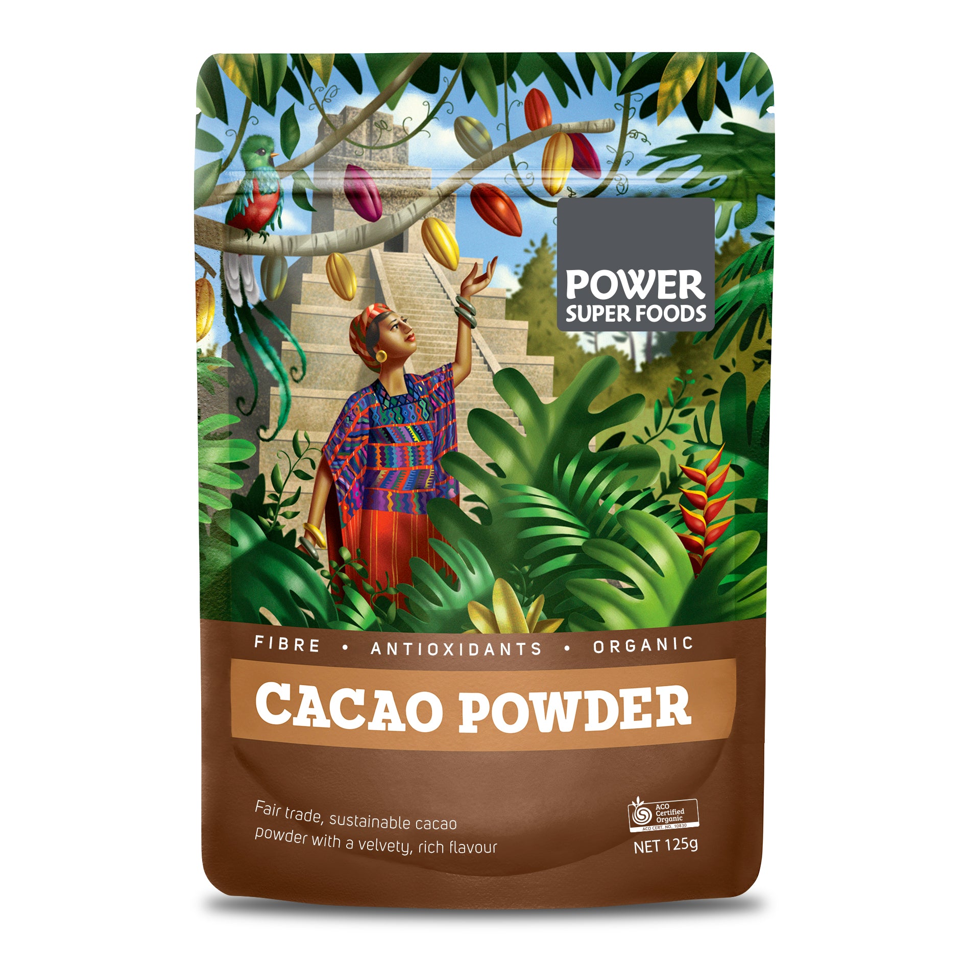 Power Super Foods Organic Cacao Powder - Origin