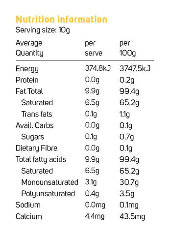 Power Super Foods Raw Organic Cacao Butter Chunks — official nutrition information