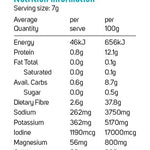 Power Super Foods Organic Wakame — official nutrition information