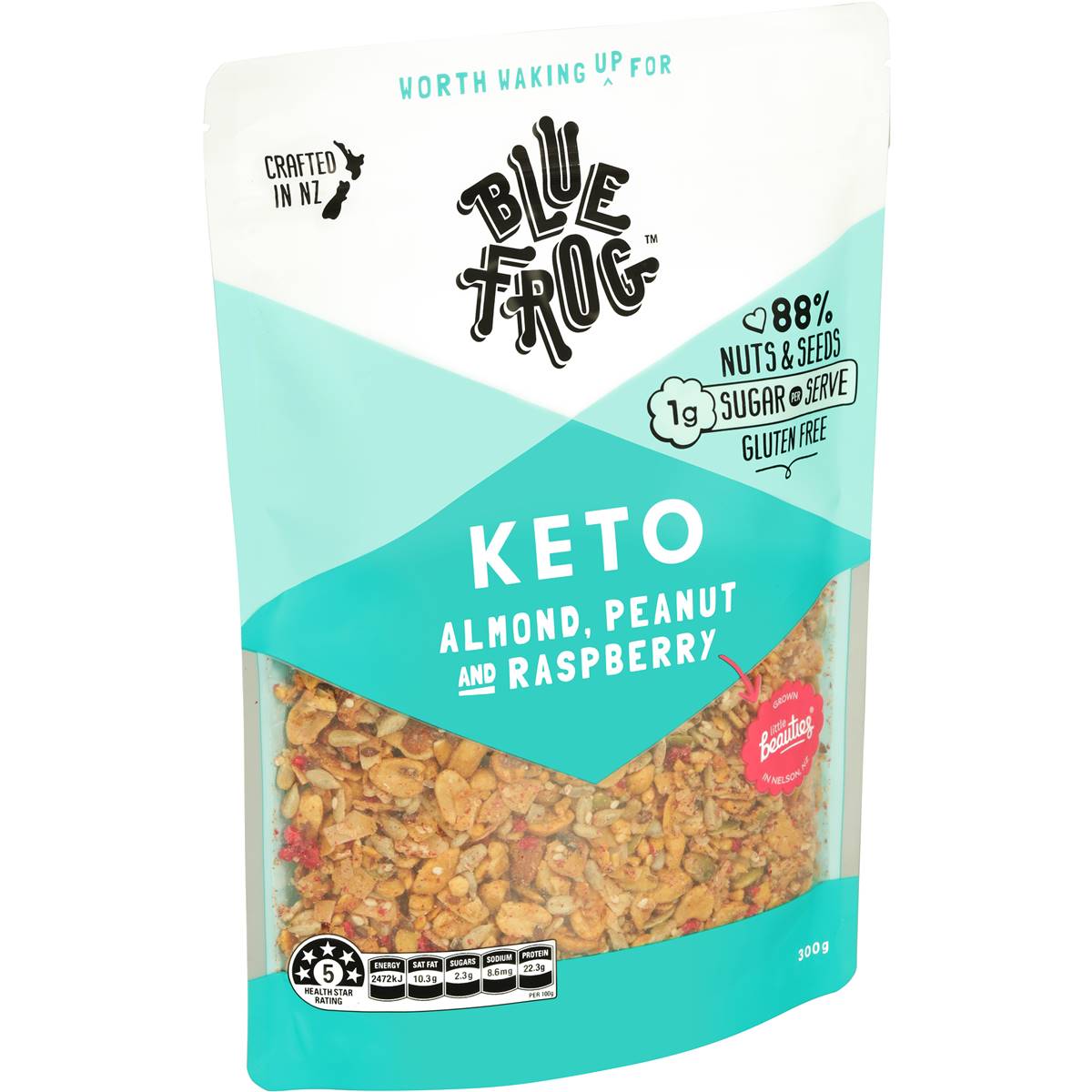 Blue Frog Keto Cereal - Almond Peanut & Raspberry 300g